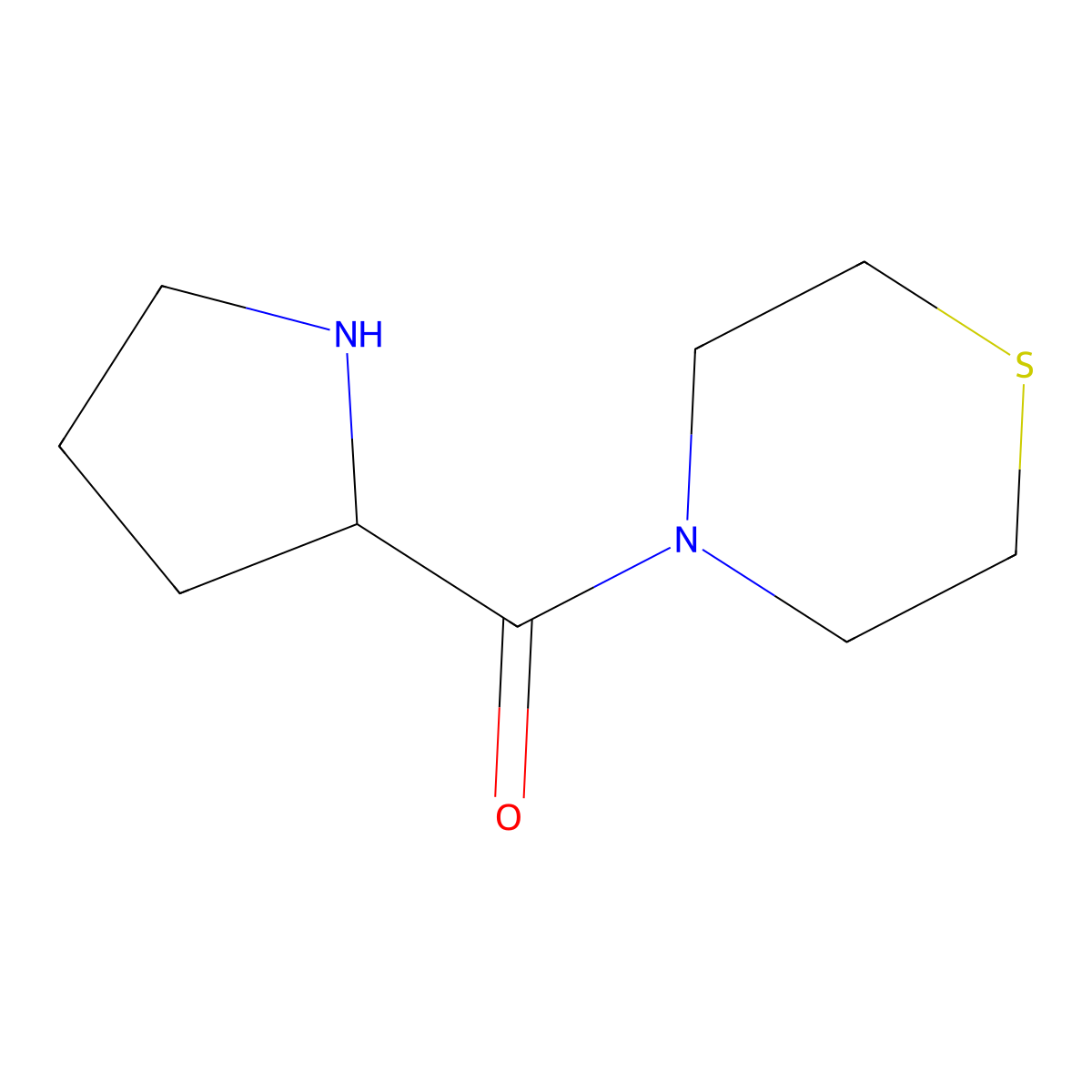 4-(Pyrrolidine-2-carbonyl)thiomorpholine molecular structure, CAS 1189561-30-5