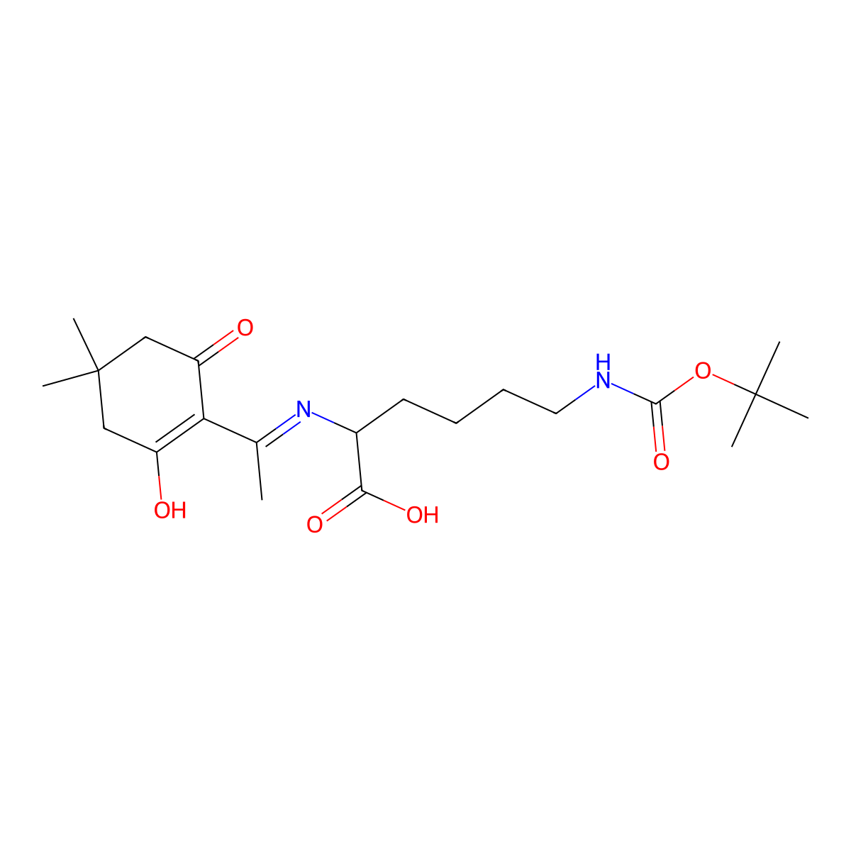 Dde-L-lys(boc)-OH molecular structure, CAS 1189586-14-8