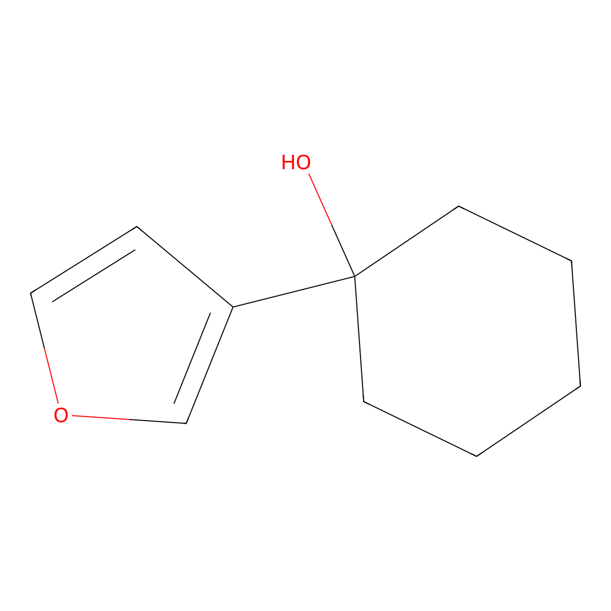 1-(Furan-3-yl)cyclohexanol molecular structure, CAS 118959-04-9