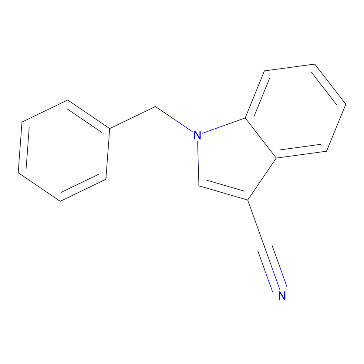 1-Benzyl-1H-indole-3-carbonitrile molecular structure, CAS 118959-33-4