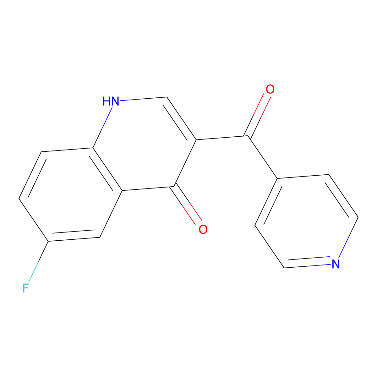 6-fluoro-3-isonicotinoylquinolin-4(1H)-one molecular structure, CAS 1189642-34-9