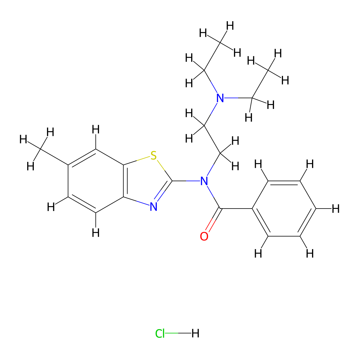 N-(2-(diethylamino)ethyl)-N-(6-methylbenzo[d]thiazol-2-yl)benzamide hydrochloride molecular structure, CAS 1189645-76-8