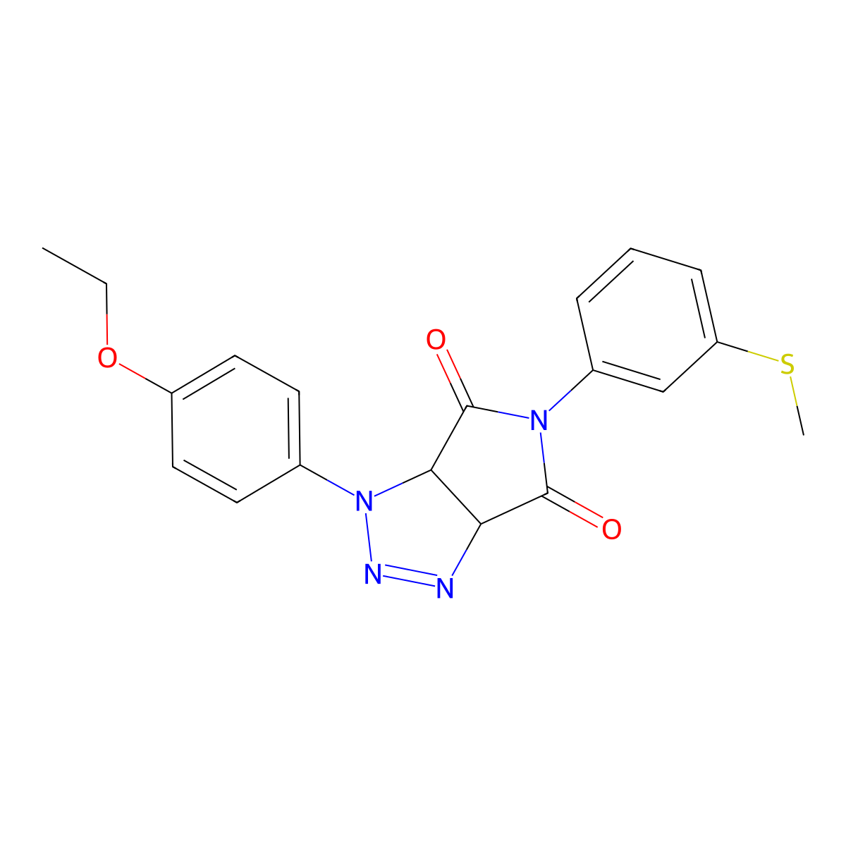 1-(4-ethoxyphenyl)-5-(3-(methylthio)phenyl)-1,6a-dihydropyrrolo[3,4-d][1,2,3]triazole-4,6(3aH,5H)-dione molecular structure, CAS 1189649-91-9