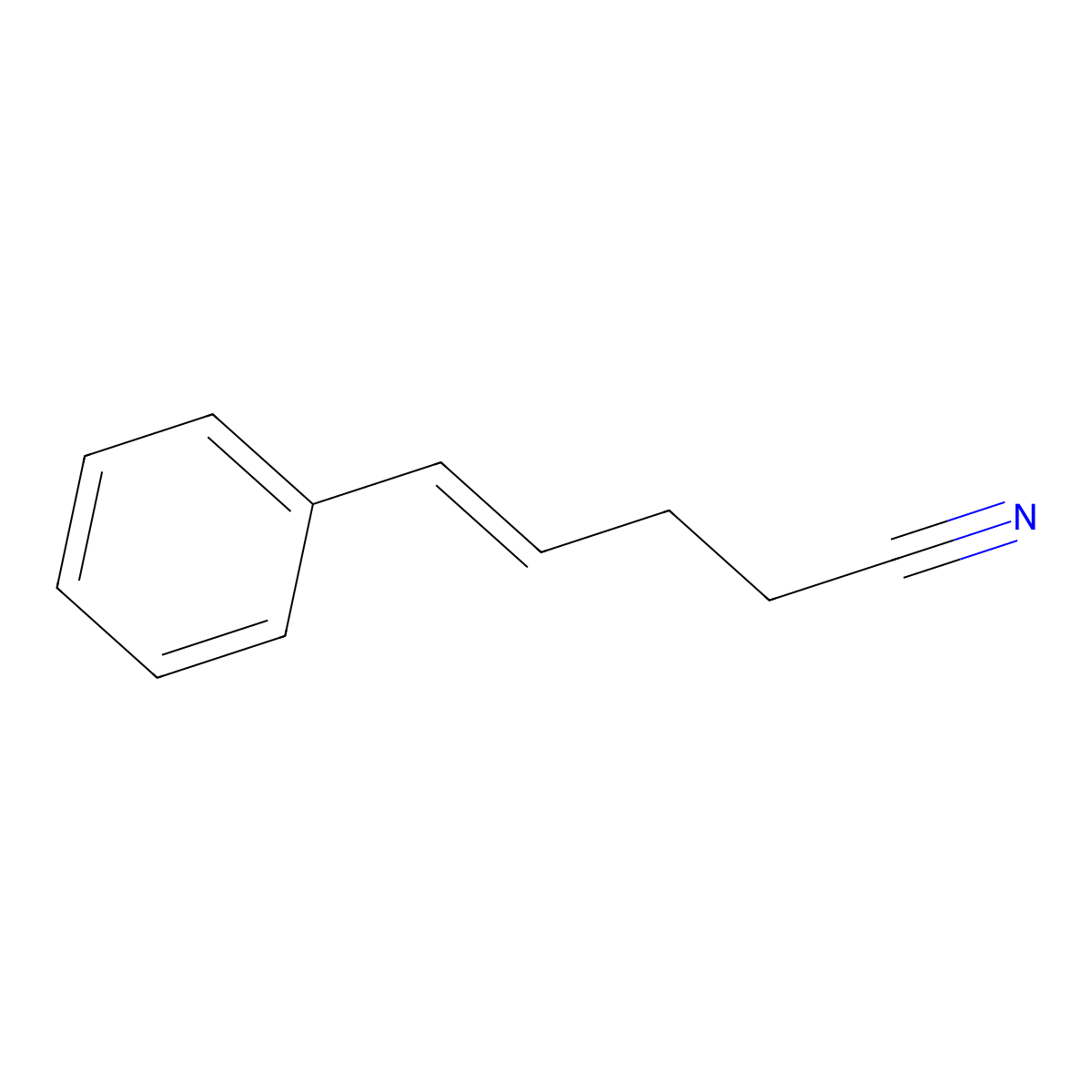 (4E)-5-phenylpent-4-enenitrile molecular structure, CAS 118965-14-3
