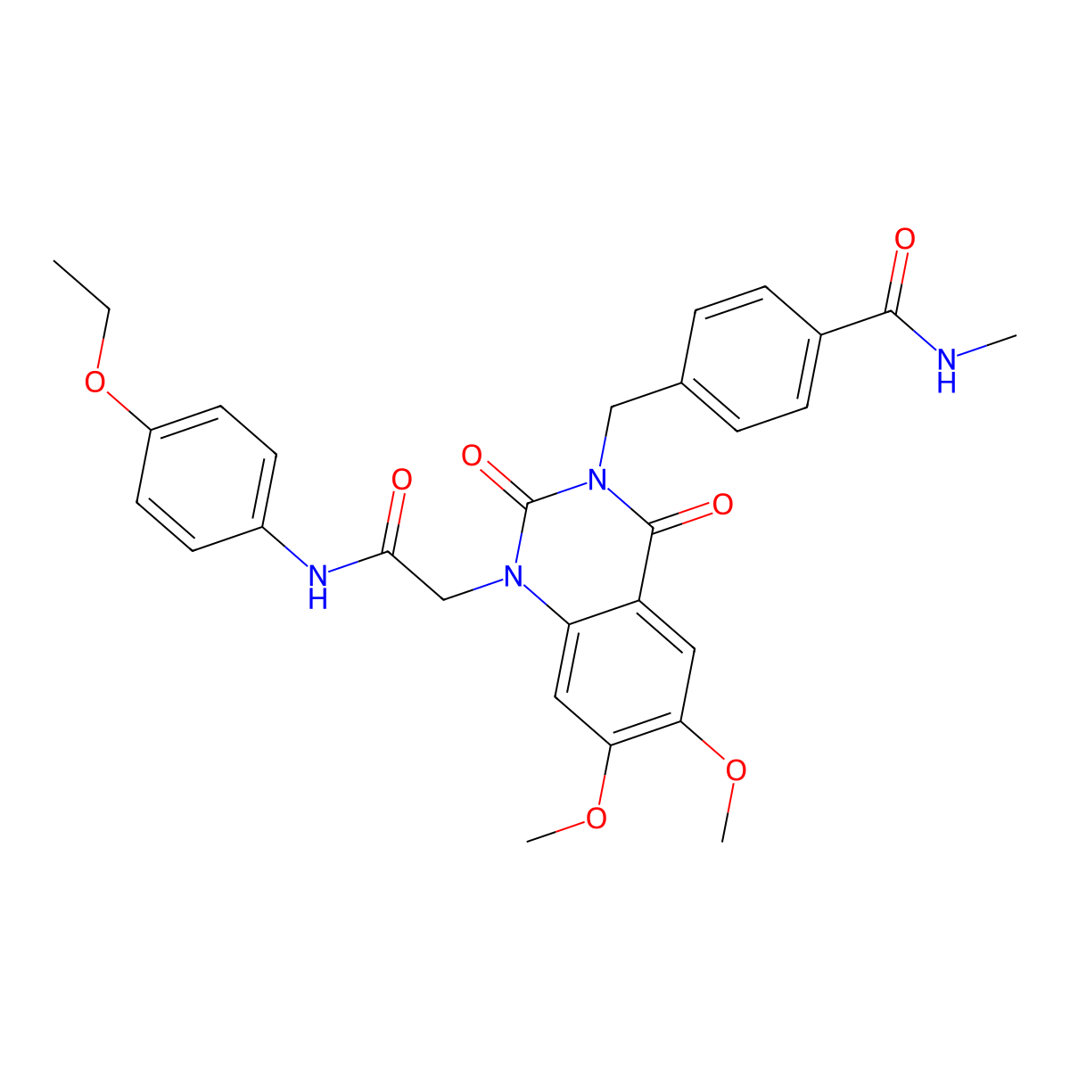 4-{[1-{2-[(4-ethoxyphenyl)amino]-2-oxoethyl}-6,7-dimethoxy-2,4-dioxo-1,4-dihydroquinazolin-3(2H)-yl]methyl}-N-methylbenzamide molecular structure, CAS 1189653-35-7