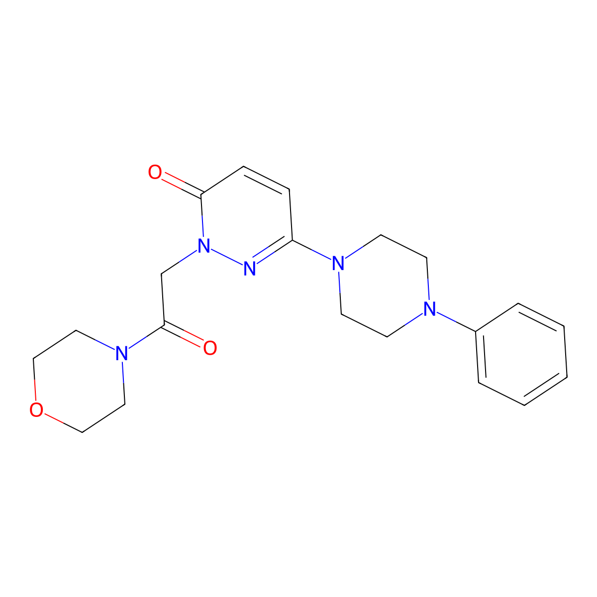 2-(2-morpholin-4-yl-2-oxoethyl)-6-(4-phenylpiperazin-1-yl)pyridazin-3(2H)-one molecular structure, CAS 1189653-99-3