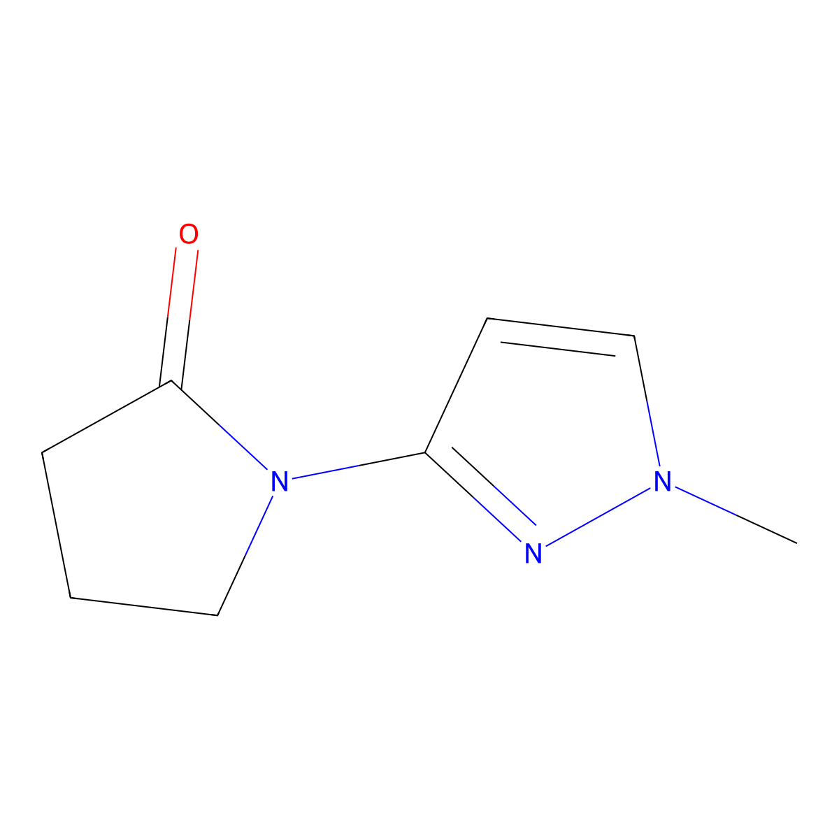 1-(1-methyl-1H-pyrazol-3-yl)pyrrolidin-2-one molecular structure, CAS 1189655-98-8