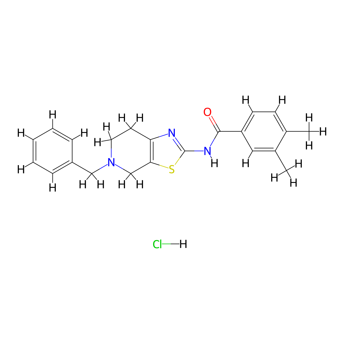N-(5-benzyl-4,5,6,7-tetrahydrothiazolo[5,4-c]pyridin-2-yl)-3,4-dimethylbenzamide hydrochloride molecular structure, CAS 1189665-52-8