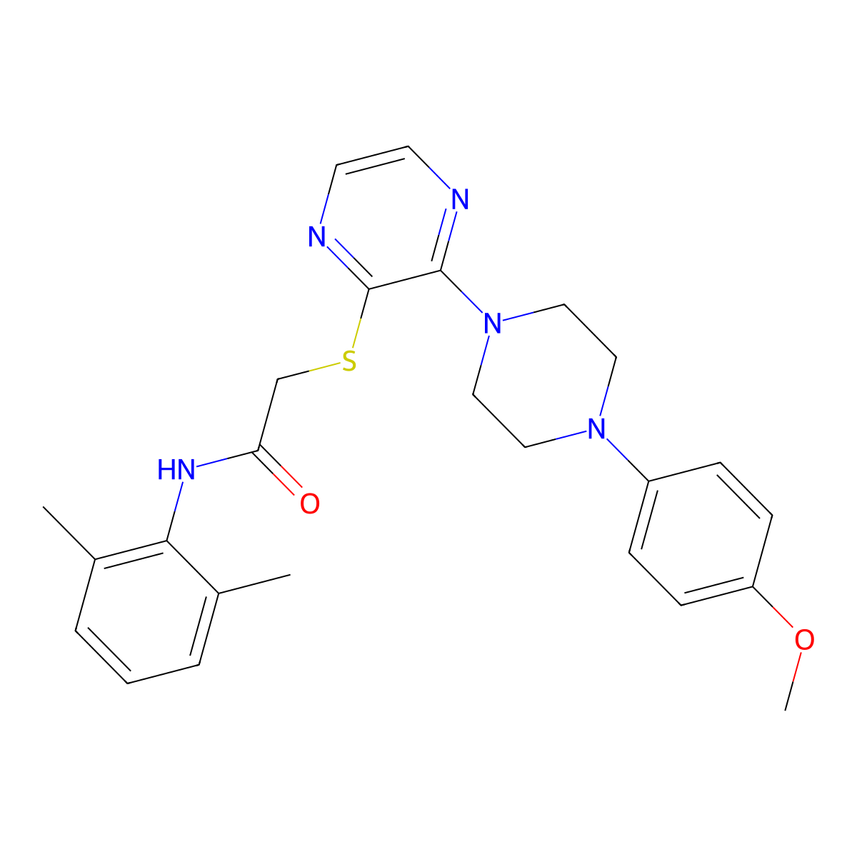 N-(2,6-dimethylphenyl)-2-({3-[4-(4-methoxyphenyl)piperazin-1-yl]pyrazin-2-yl}sulfanyl)acetamide molecular structure, CAS 1189670-16-3