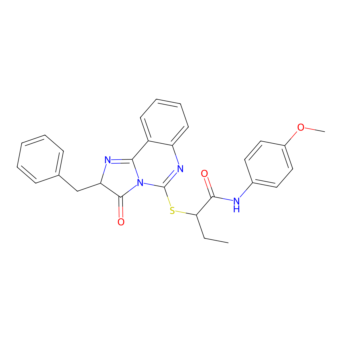 2-((2-benzyl-3-oxo-2,3-dihydroimidazo[1,2-c]quinazolin-5-yl)thio)-N-(4-methoxyphenyl)butanamide molecular structure, CAS 1189670-21-0