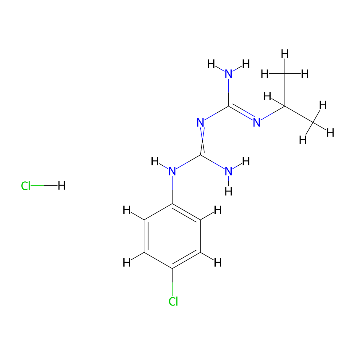 (1E)-1-[amino-(4-chloroanilino)methylidene]-2-propan-2-ylguanidine;hydrochloride molecular structure, CAS 1189671-34-8