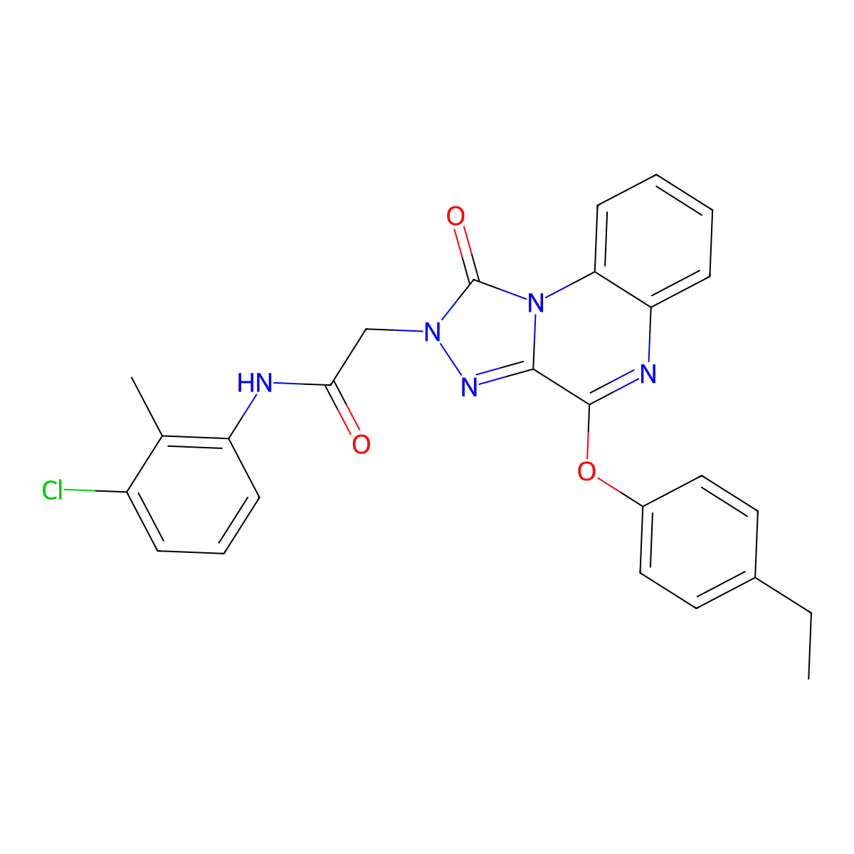 N-(3-chloro-2-methylphenyl)-2-(4-(4-ethylphenoxy)-1-oxo-[1,2,4]triazolo[4,3-a]quinoxalin-2(1H)-yl)acetamide molecular structure, CAS 1189674-14-3