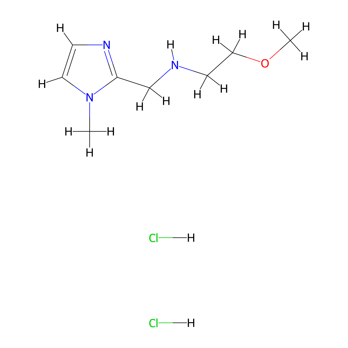 (2-methoxyethyl)[(1-methyl-1H-imidazol-2-yl)methyl]amine dihydrochloride molecular structure, CAS 1189674-43-8