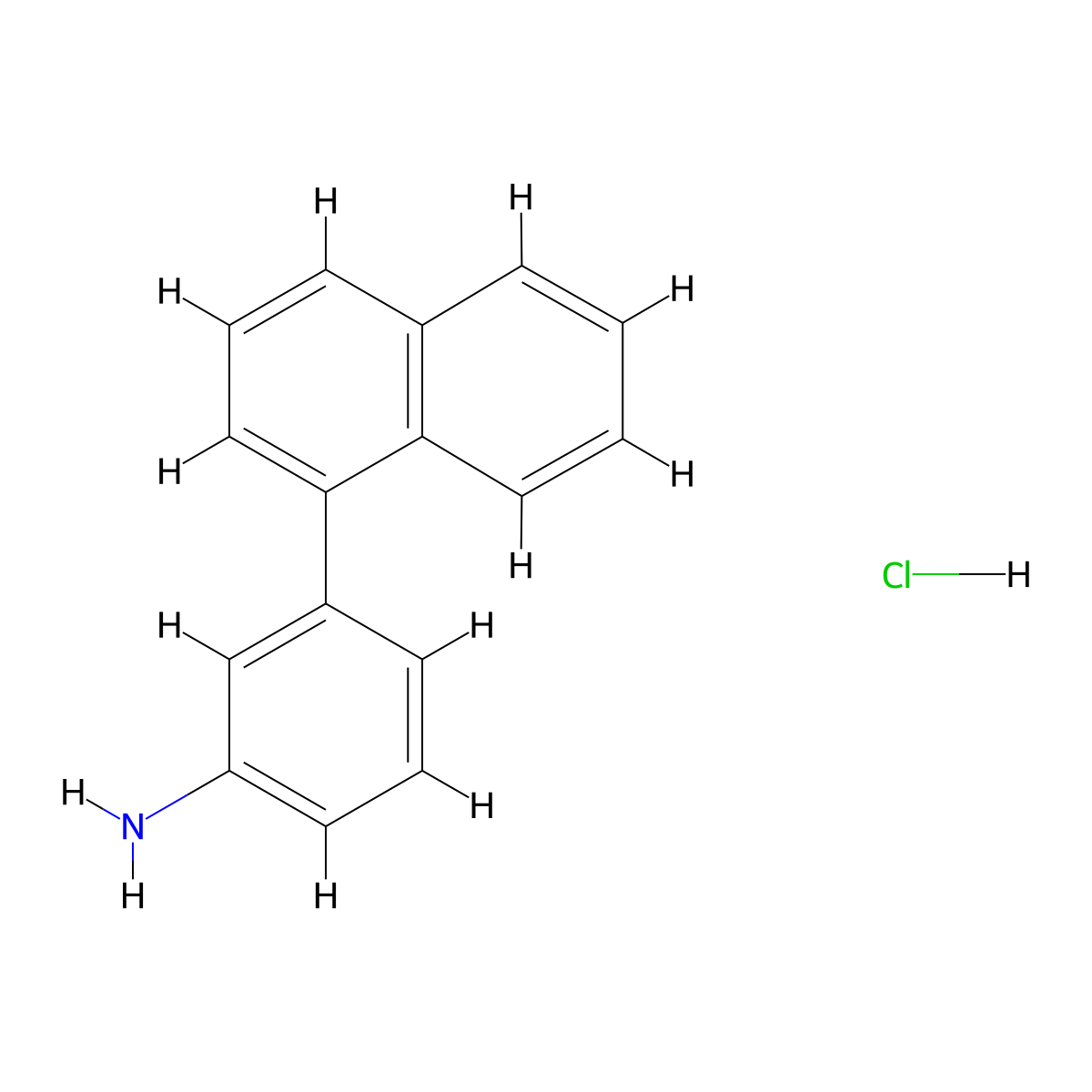 3-Naphthalen-1-yl-phenylamine hydrochloride molecular structure, CAS 1189676-60-5