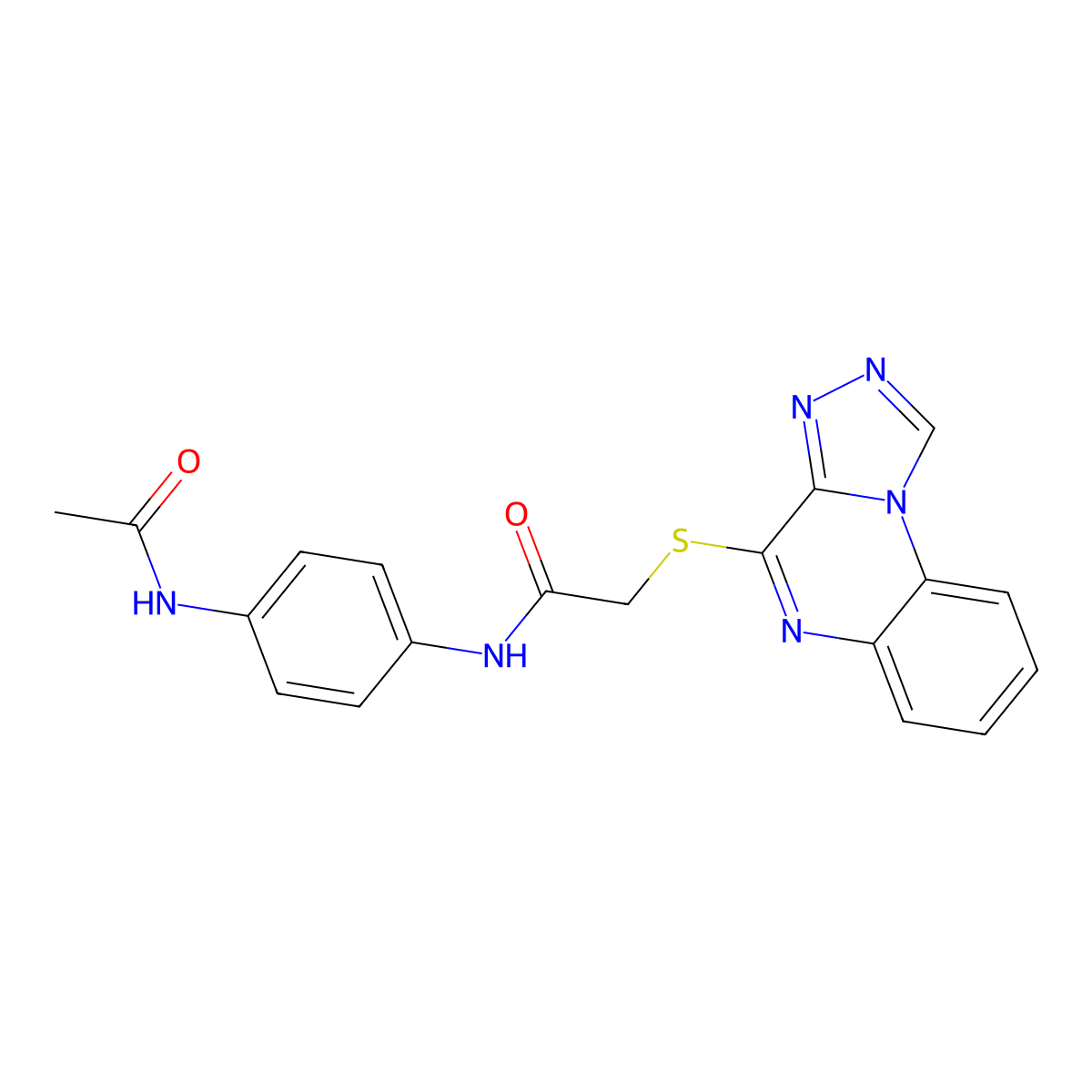 N-(4-acetamidophenyl)-2-{[1,2,4]triazolo[4,3-a]quinoxalin-4-ylsulfanyl}acetamide molecular structure, CAS 1189676-87-6