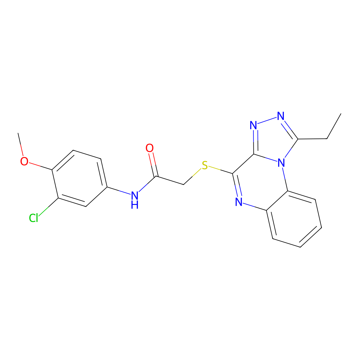 N-(3-Chloro-4-methoxyphenyl)-2-({1-ethyl-[1,2,4]triazolo[4,3-A]quinoxalin-4-YL}sulfanyl)acetamide molecular structure, CAS 1189680-11-2