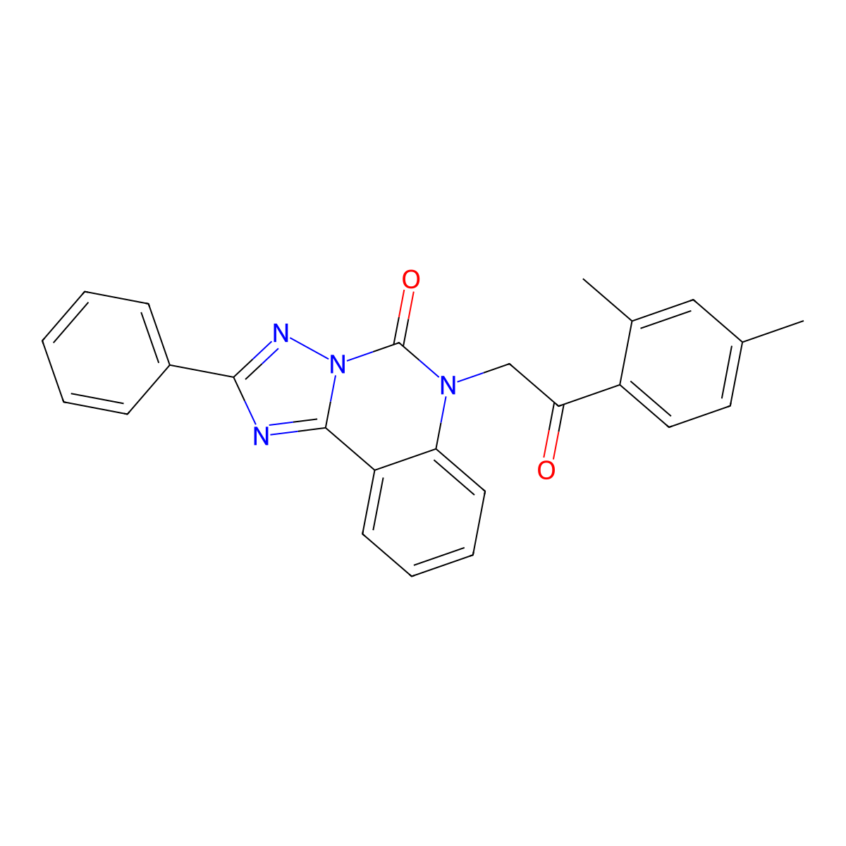 6-(2-(2,4-dimethylphenyl)-2-oxoethyl)-2-phenyl-[1,2,4]triazolo[1,5-c]quinazolin-5(6H)-one molecular structure, CAS 1189680-67-8