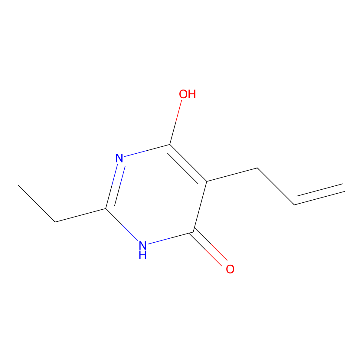 5-Allyl-2-ethyl-6-hydroxypyrimidin-4(3h)-one molecular structure, CAS 1189681-88-6