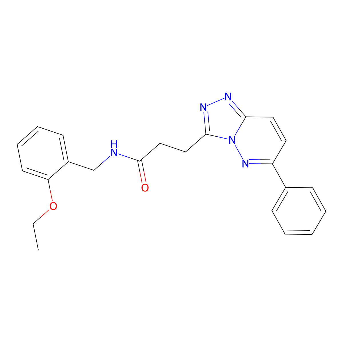 N-[(2-ethoxyphenyl)methyl]-3-{6-phenyl-[1,2,4]triazolo[4,3-b]pyridazin-3-yl}propanamide molecular structure, CAS 1189683-29-1