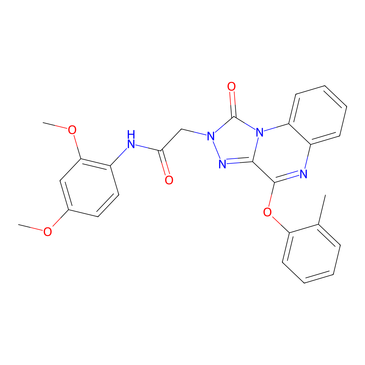 N-(2,4-dimethoxyphenyl)-2-(1-oxo-4-(o-tolyloxy)-[1,2,4]triazolo[4,3-a]quinoxalin-2(1H)-yl)acetamide molecular structure, CAS 1189683-80-4