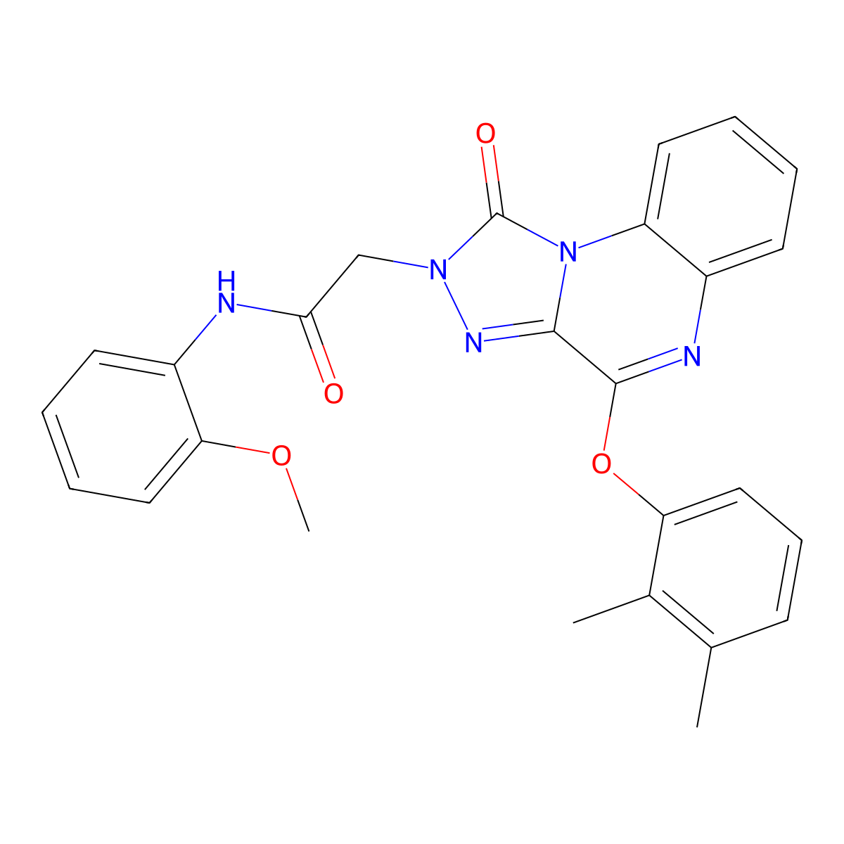 2-(4-(2,3-dimethylphenoxy)-1-oxo-[1,2,4]triazolo[4,3-a]quinoxalin-2(1H)-yl)-N-(2-methoxyphenyl)acetamide molecular structure, CAS 1189684-04-5