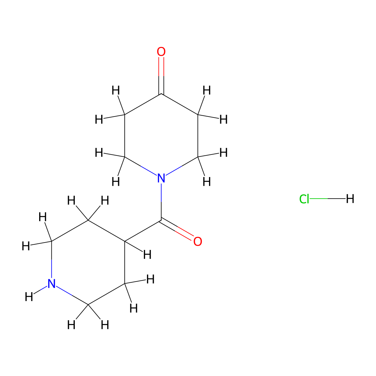 1-(Piperidine-4-carbonyl)piperidin-4-one hydrochloride molecular structure, CAS 1189684-40-9