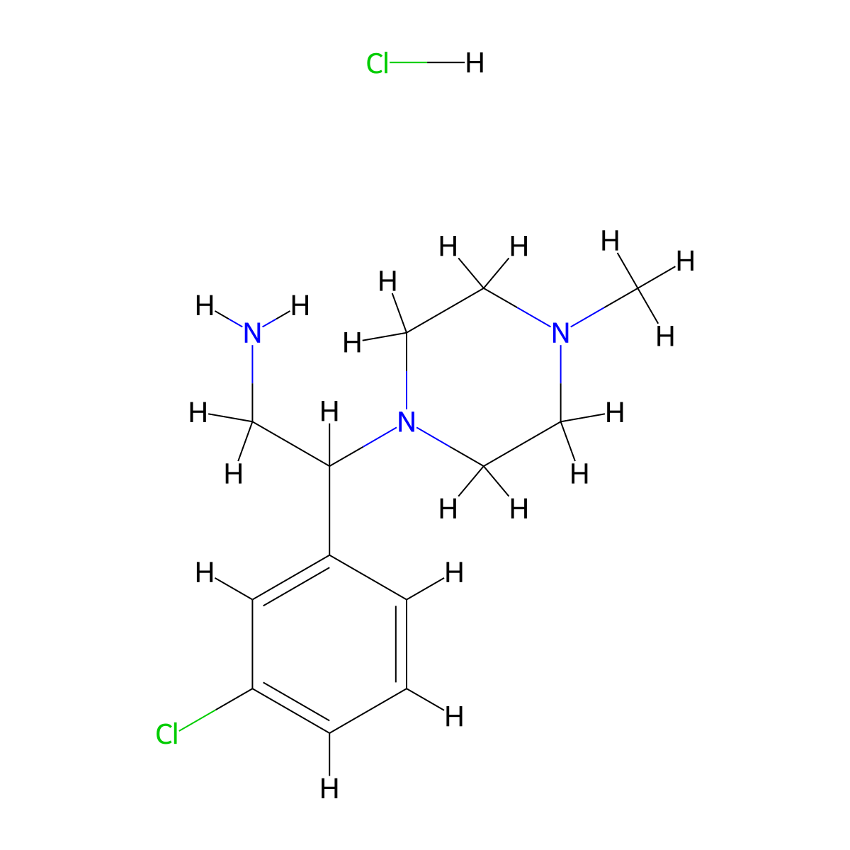 2-(3-Chlorophenyl)-2-(4-methylpiperazin-1-YL)ethanamine hydrochloride molecular structure, CAS 1189684-59-0