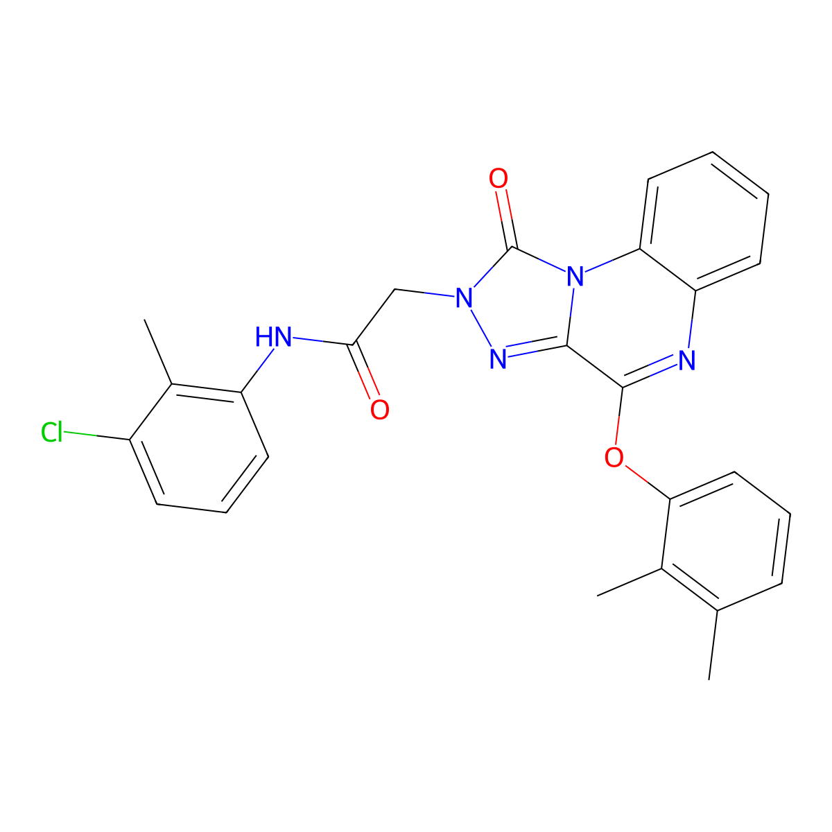 N-(3-chloro-2-methylphenyl)-2-(4-(2,3-dimethylphenoxy)-1-oxo-[1,2,4]triazolo[4,3-a]quinoxalin-2(1H)-yl)acetamide molecular structure, CAS 1189692-77-0