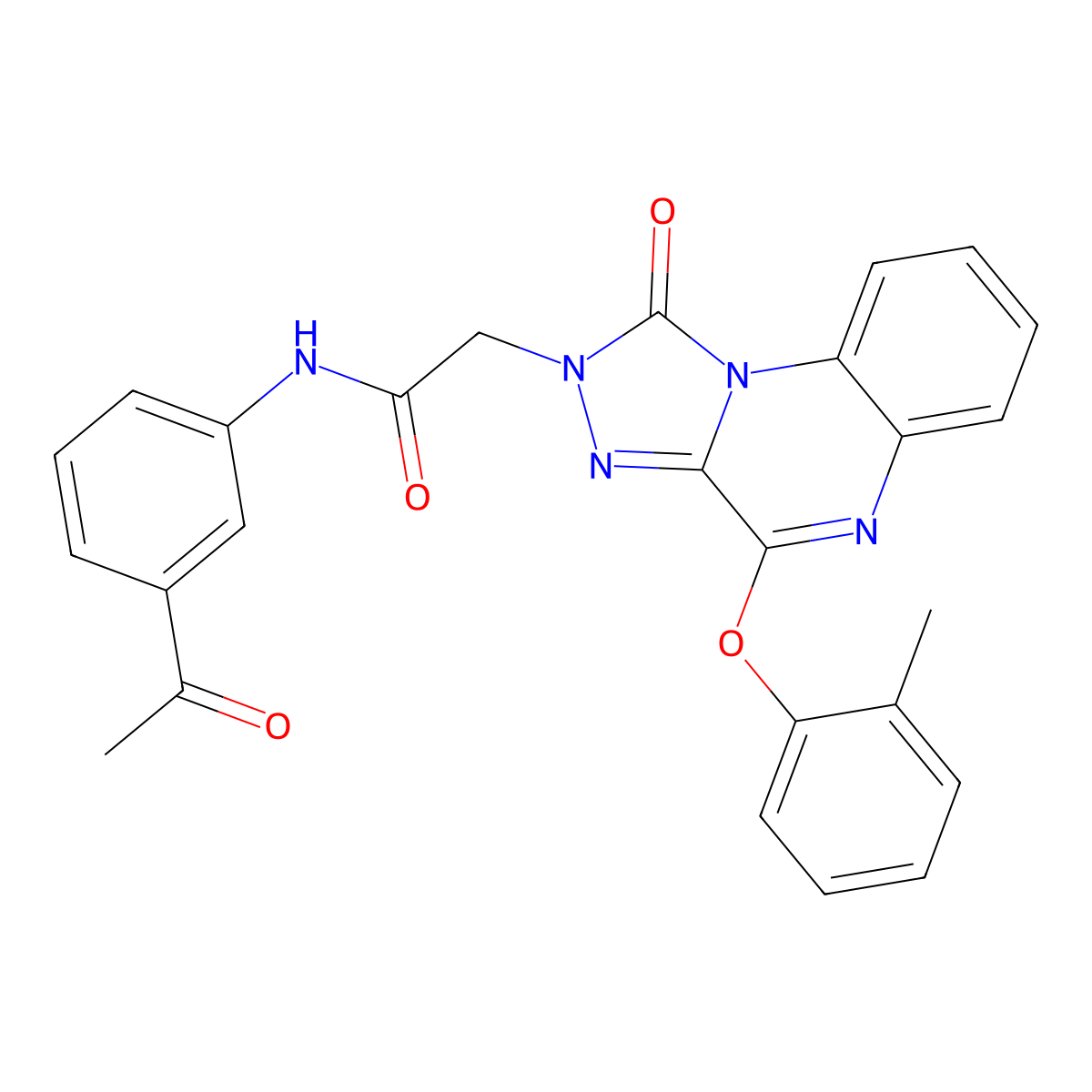 N-(3-acetylphenyl)-2-[4-(2-methylphenoxy)-1-oxo[1,2,4]triazolo[4,3-a]quinoxalin-2(1H)-yl]acetamide molecular structure, CAS 1189695-88-2