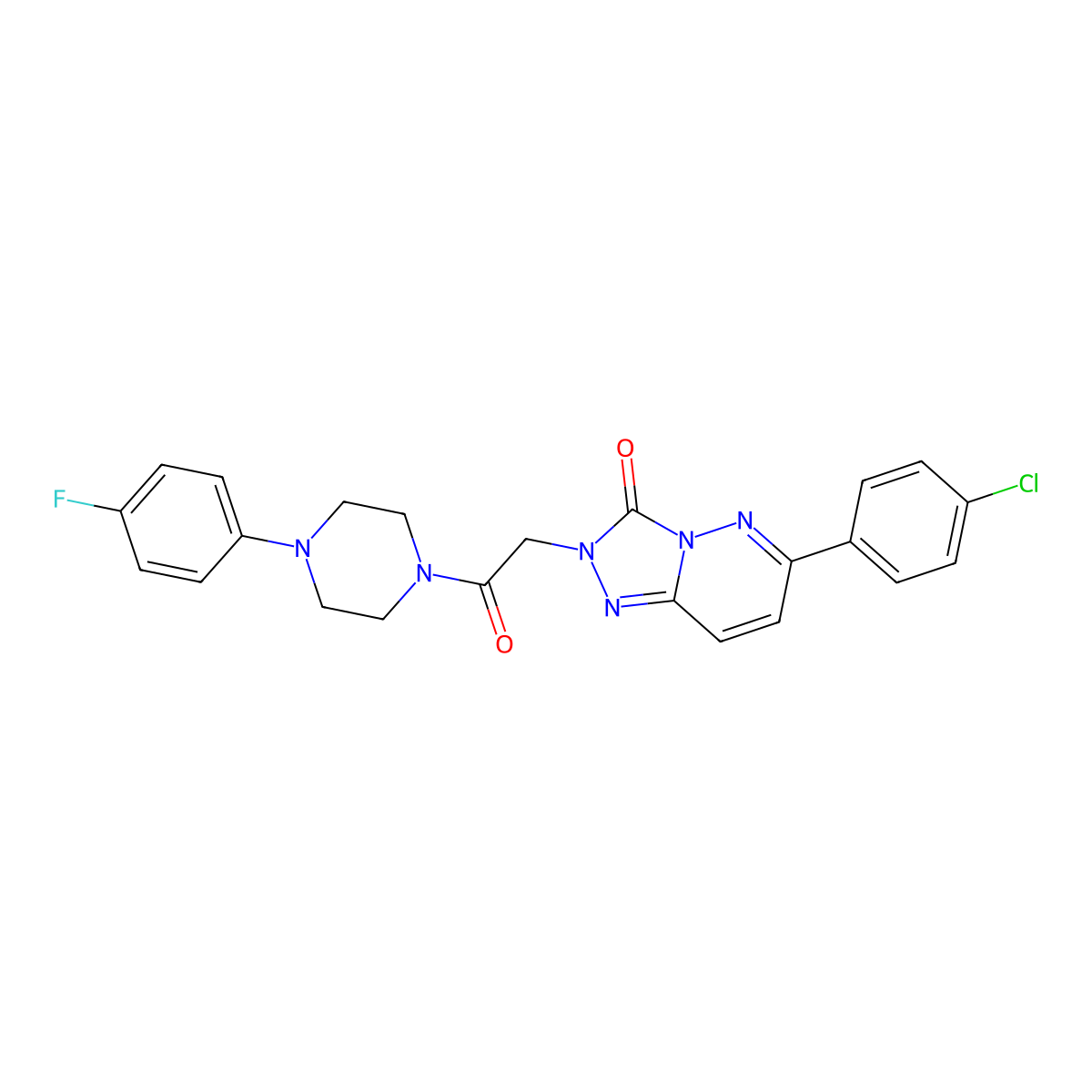 6-(4-chlorophenyl)-2-(2-(4-(4-fluorophenyl)piperazin-1-yl)-2-oxoethyl)-[1,2,4]triazolo[4,3-b]pyridazin-3(2H)-one molecular structure, CAS 1189698-88-1
