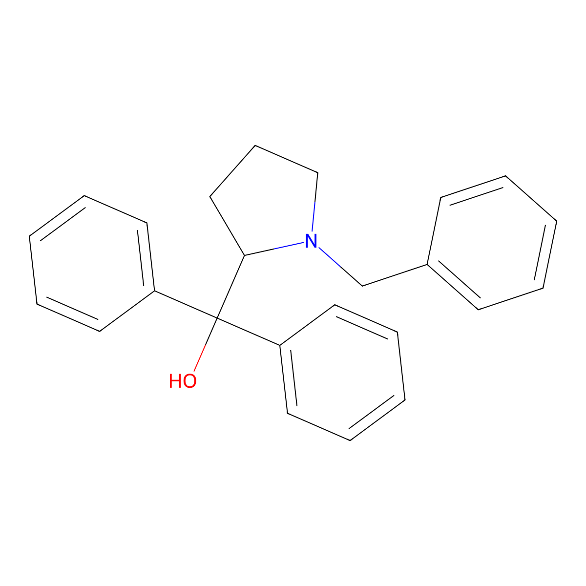 (S)-(1-Benzylpyrrolidin-2-yl)diphenylmethanol molecular structure, CAS 118970-95-9