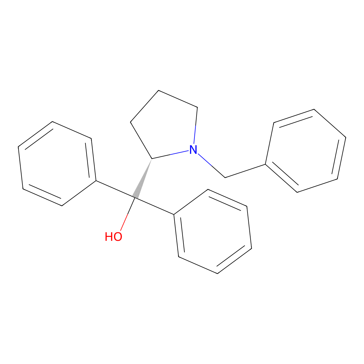(S)-(1-Benzylpyrrolidin-2-yl)diphenylmethanol molecular structure, CAS 118970-95-9