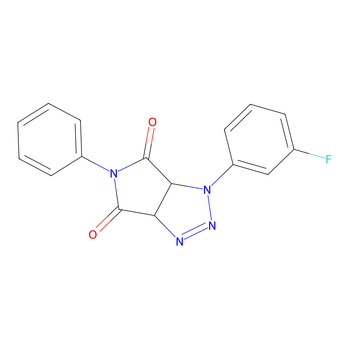 1-(3-fluorophenyl)-5-phenyl-3a,6a-dihydropyrrolo[3,4-d][1,2,3]triazole-4,6(1H,5H)-dione molecular structure, CAS 1189700-62-6