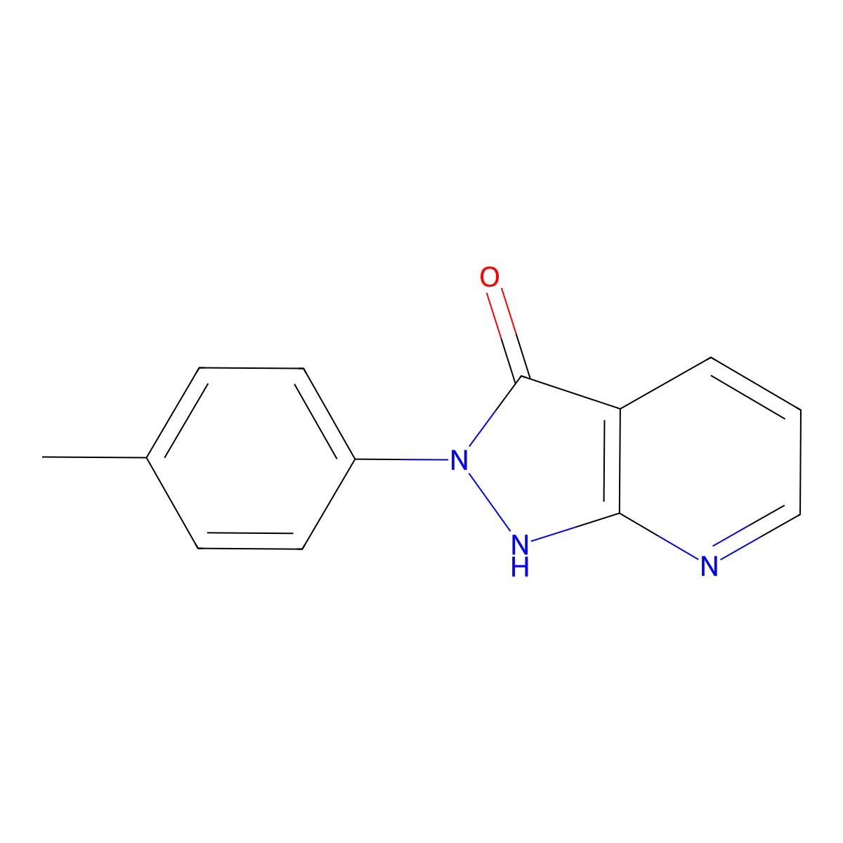 2-(p-tolyl)-1H-pyrazolo[3,4-b]pyridin-3(2H)-one molecular structure, CAS 1189702-22-4