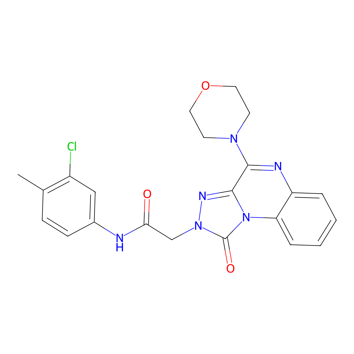 N-(3-chloro-4-methylphenyl)-2-(4-morpholino-1-oxo-[1,2,4]triazolo[4,3-a]quinoxalin-2(1H)-yl)acetamide molecular structure, CAS 1189702-58-6