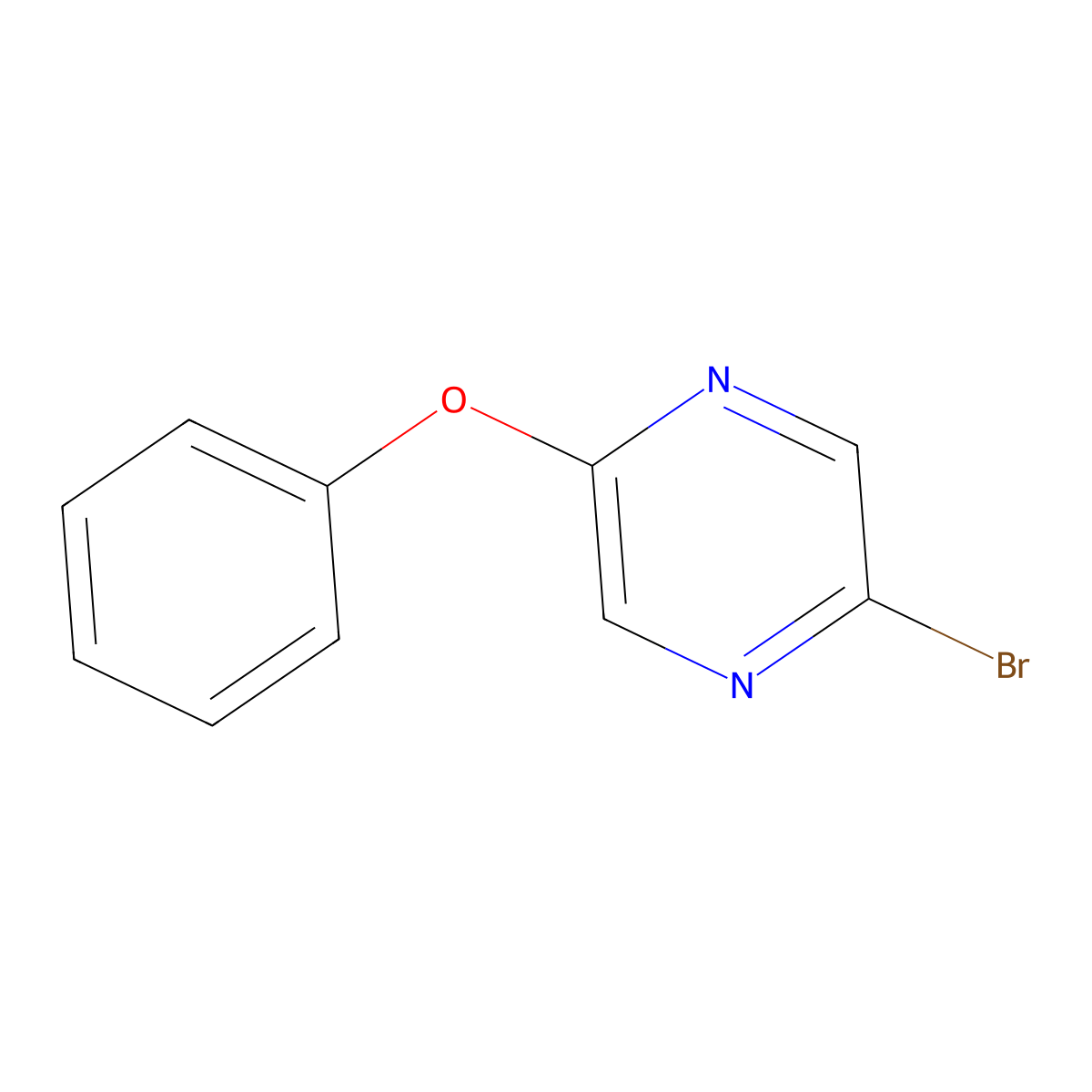 2-Bromo-5-phenoxypyrazine molecular structure, CAS 1189704-56-0