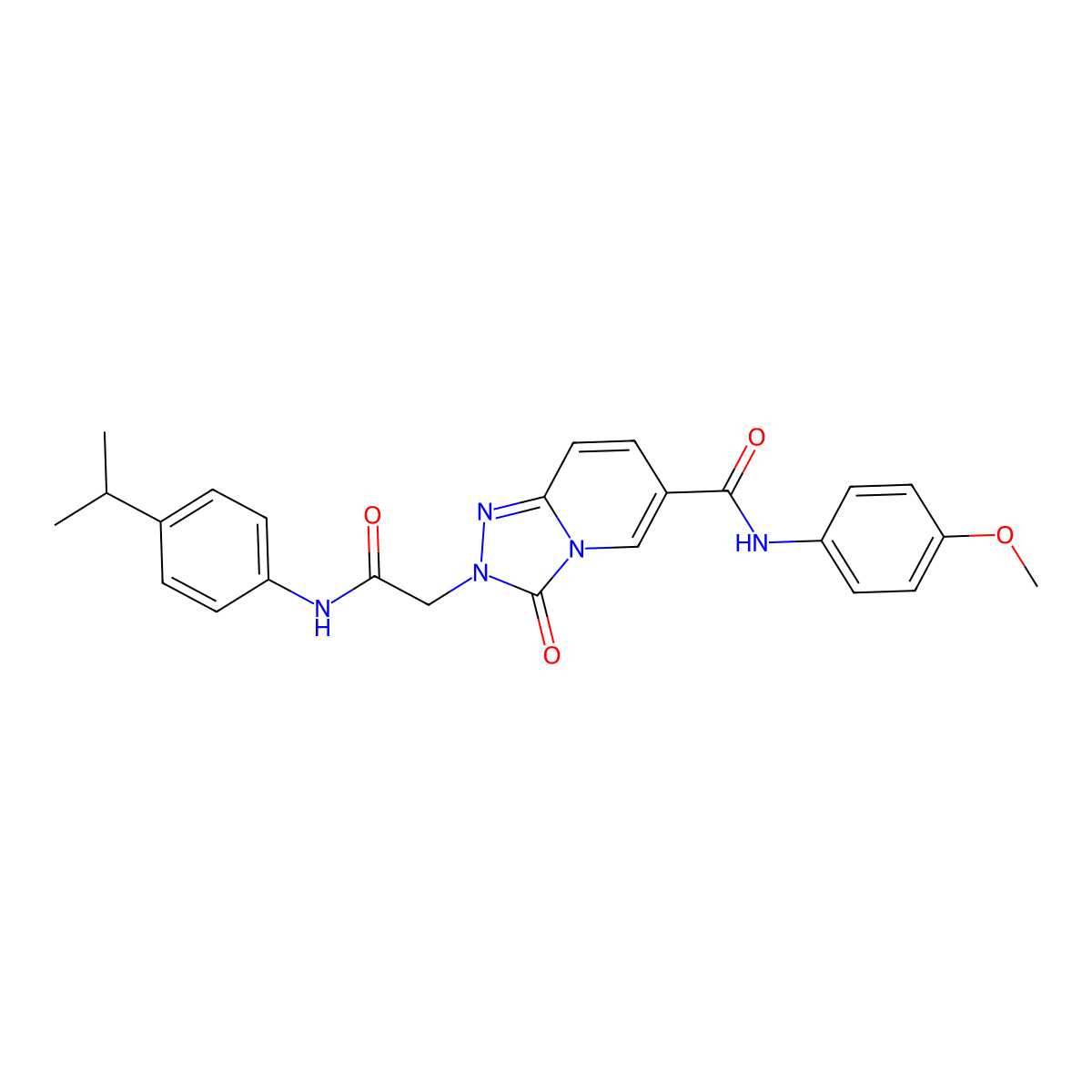 N-(4-methoxyphenyl)-3-oxo-2-({[4-(propan-2-yl)phenyl]carbamoyl}methyl)-2H,3H-[1,2,4]triazolo[4,3-a]pyridine-6-carboxamide molecular structure, CAS 1189706-53-3