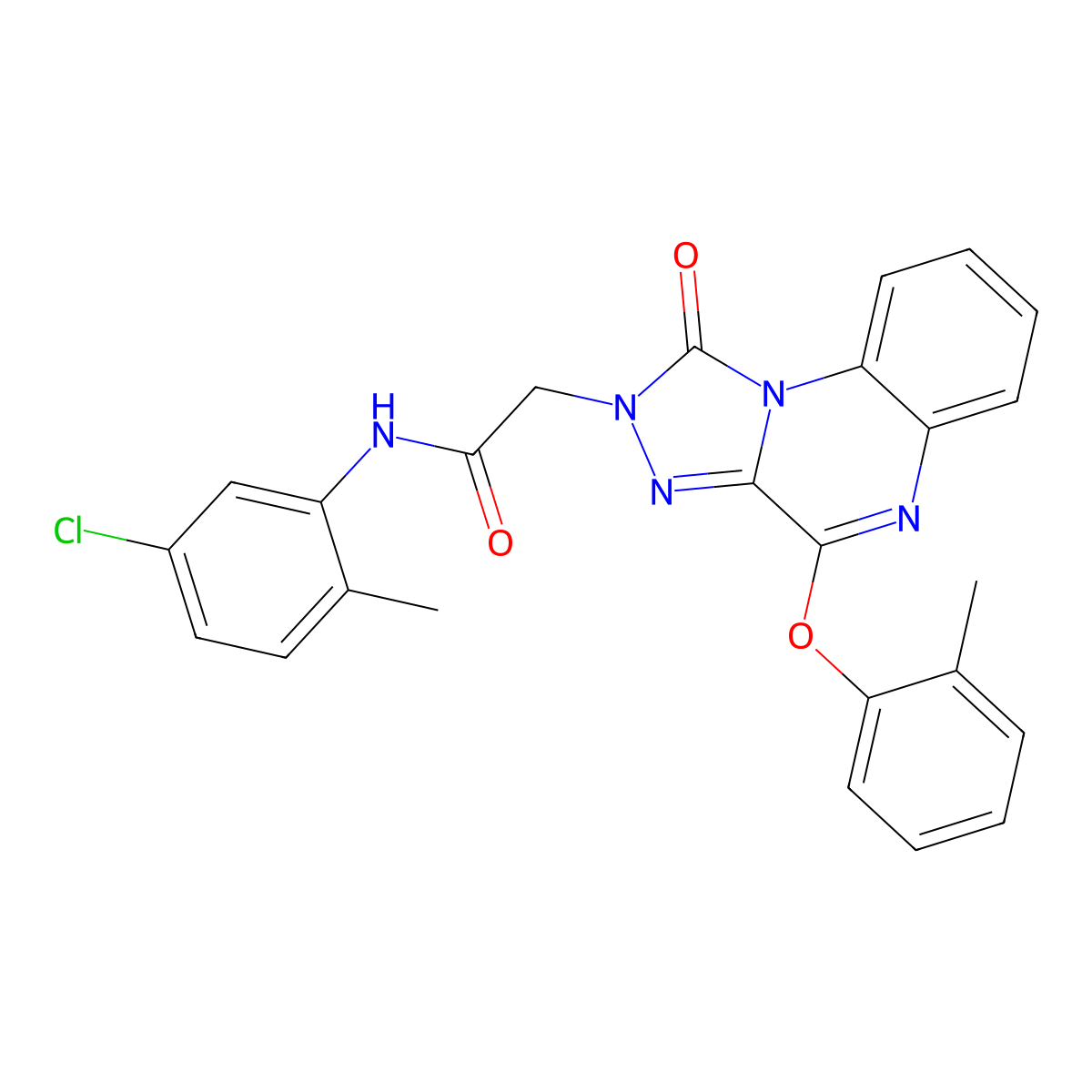 N-(5-chloro-2-methylphenyl)-2-[4-(2-methylphenoxy)-1-oxo[1,2,4]triazolo[4,3-a]quinoxalin-2(1H)-yl]acetamide molecular structure, CAS 1189707-22-9