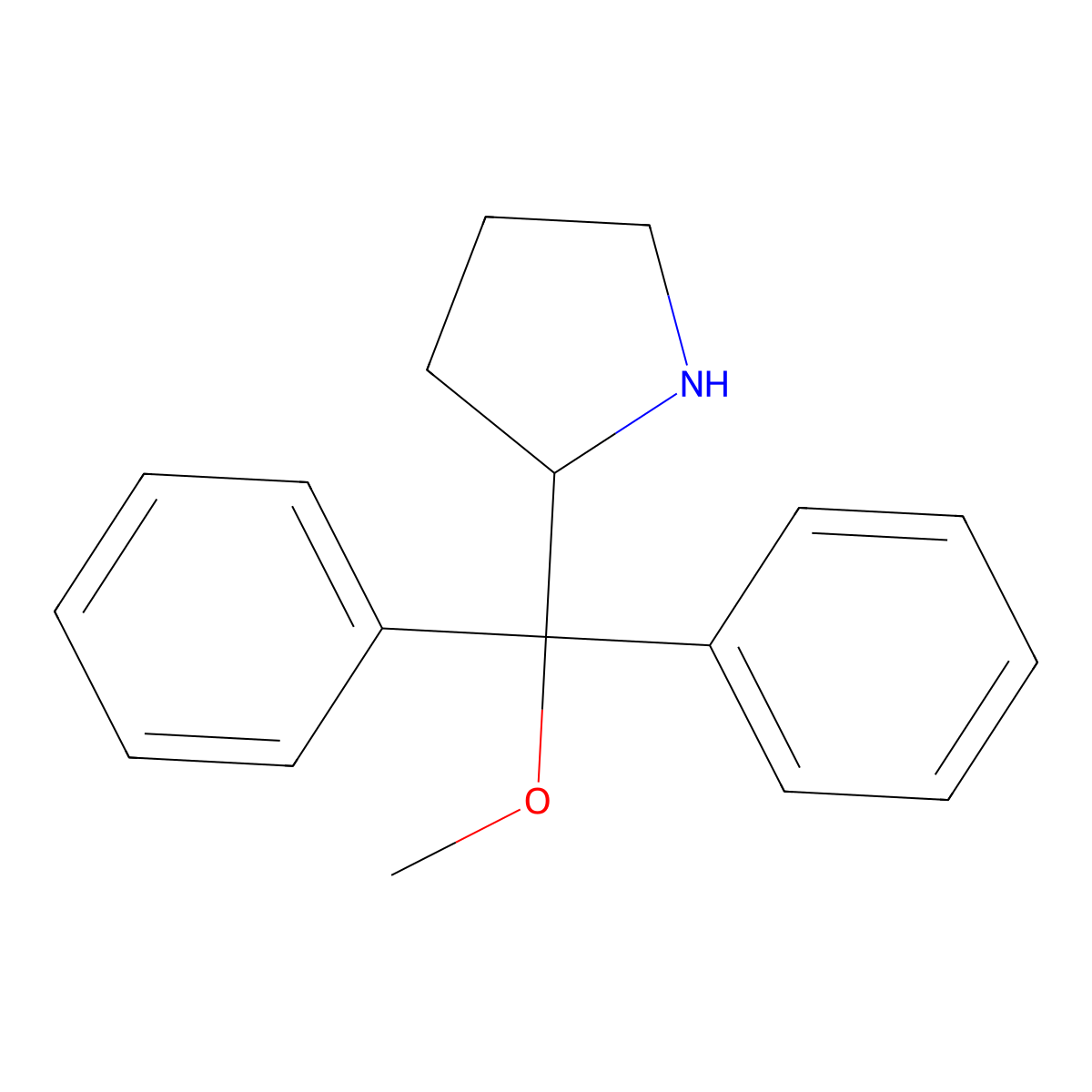 (S)-2-(Methoxydiphenylmethyl)pyrrolidine molecular structure, CAS 118971-03-2