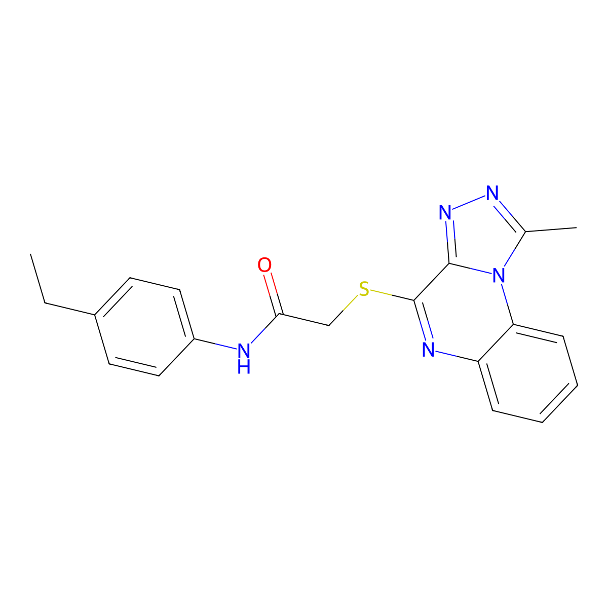 N-(4-Ethylphenyl)-2-({1-methyl-[1,2,4]triazolo[4,3-A]quinoxalin-4-YL}sulfanyl)acetamide molecular structure, CAS 1189715-22-7