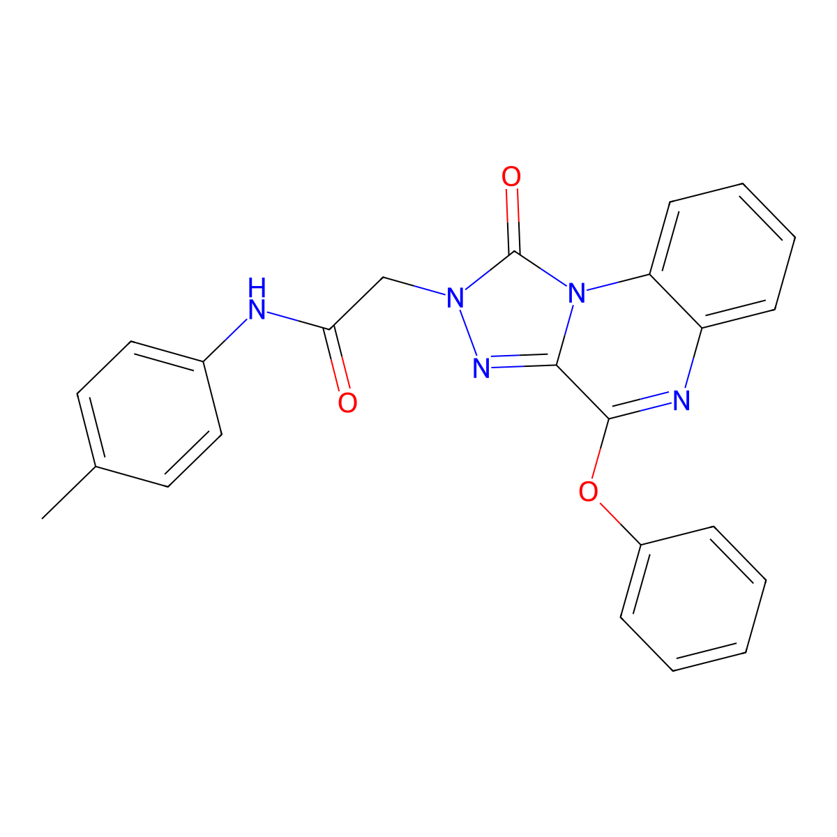 N-(4-methylphenyl)-2-{1-oxo-4-phenoxy-1H,2H-[1,2,4]triazolo[4,3-a]quinoxalin-2-yl}acetamide molecular structure, CAS 1189717-30-3