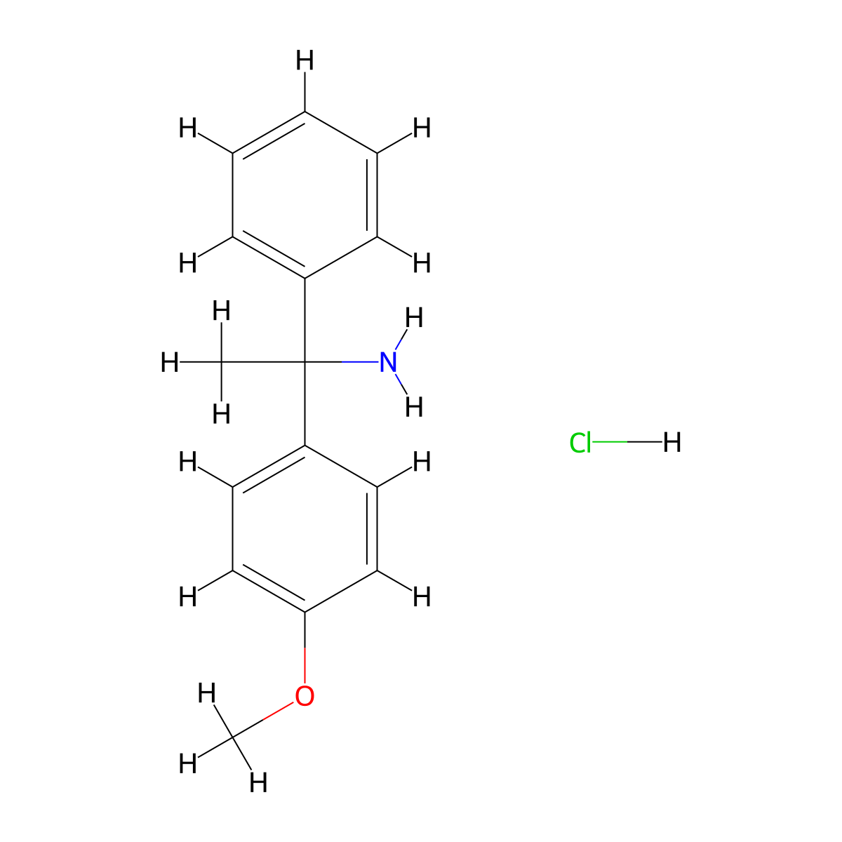 1-(4-Methoxyphenyl)-1-phenylethanamine hydrochloride molecular structure, CAS 1189717-77-8
