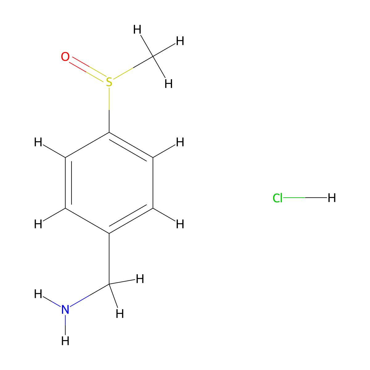 (4-Methanesulfinylphenyl)methanamine hydrochloride molecular structure, CAS 1189719-93-4