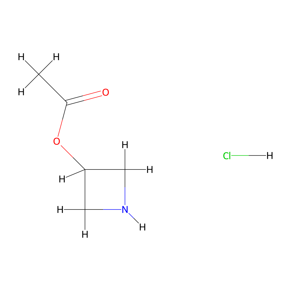 Azetidin-3-yl acetate hydrochloride molecular structure, CAS 118972-95-5