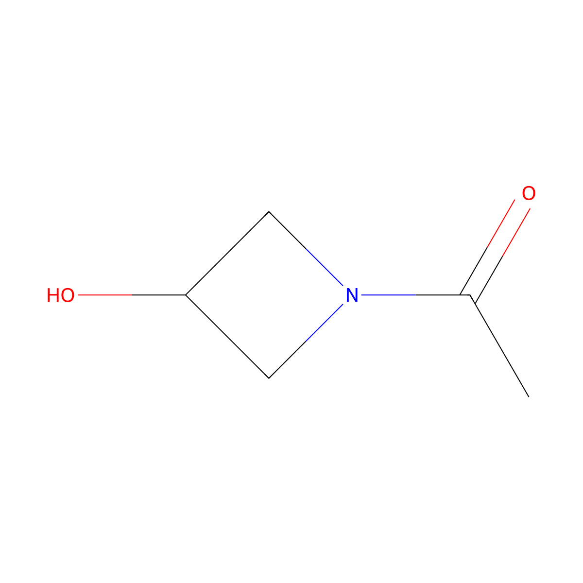 1-(3-Hydroxyazetidin-1-yl)ethan-1-one molecular structure, CAS 118972-96-6
