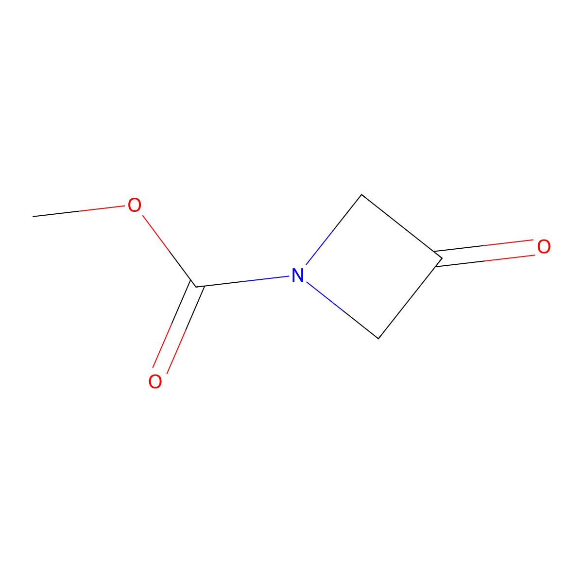 Methyl 3-oxoazetidine-1-carboxylate molecular structure, CAS 118972-98-8