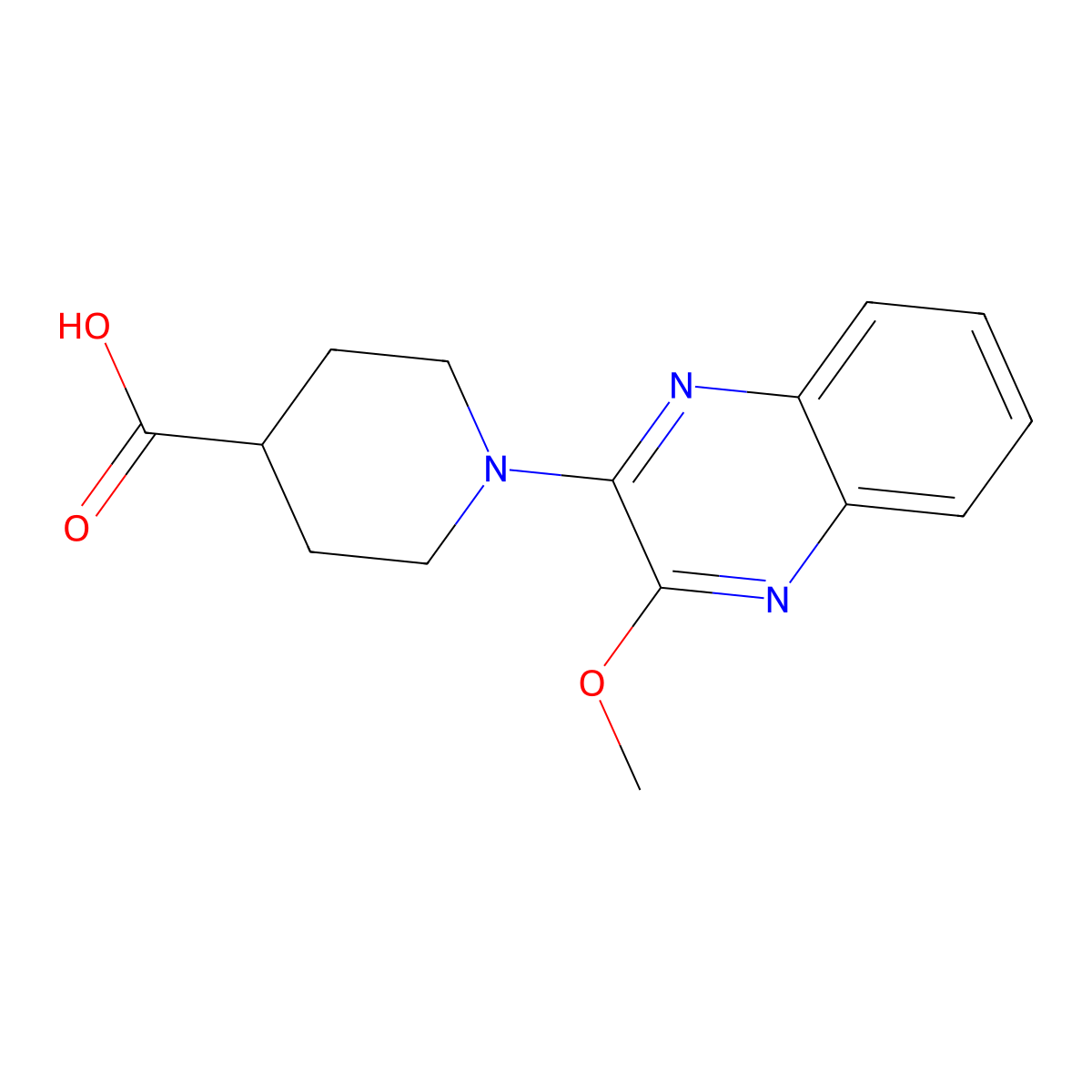 1-(3-Methoxyquinoxalin-2-yl)piperidine-4-carboxylic acid molecular structure, CAS 1189721-00-3