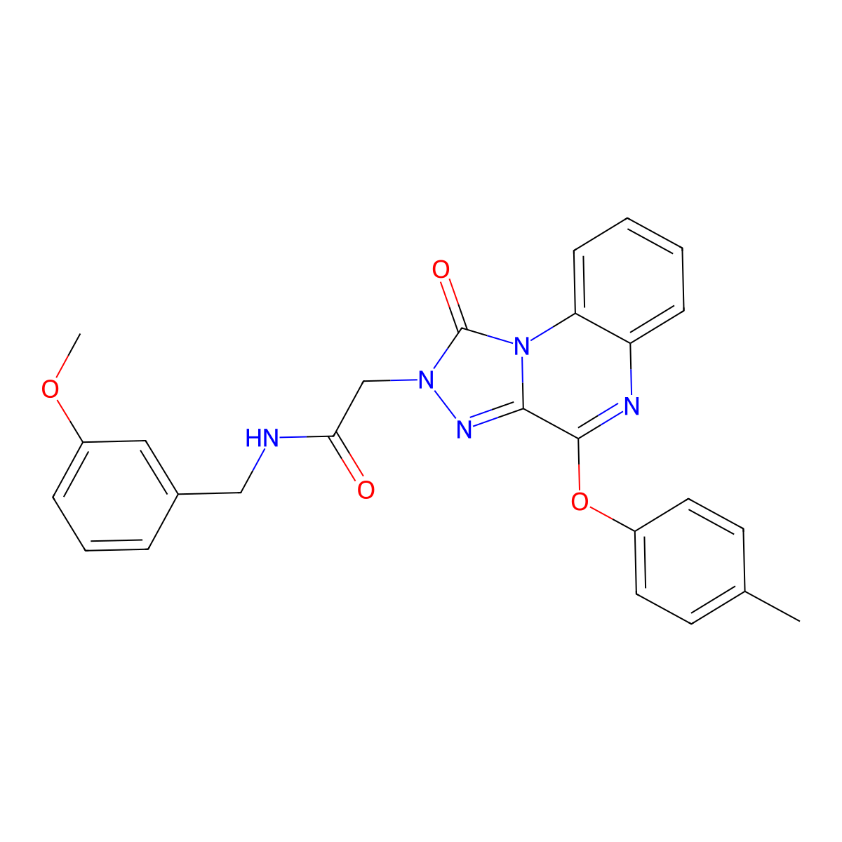 N-(3-methoxybenzyl)-2-(1-oxo-4-(p-tolyloxy)-[1,2,4]triazolo[4,3-a]quinoxalin-2(1H)-yl)acetamide molecular structure, CAS 1189722-54-0