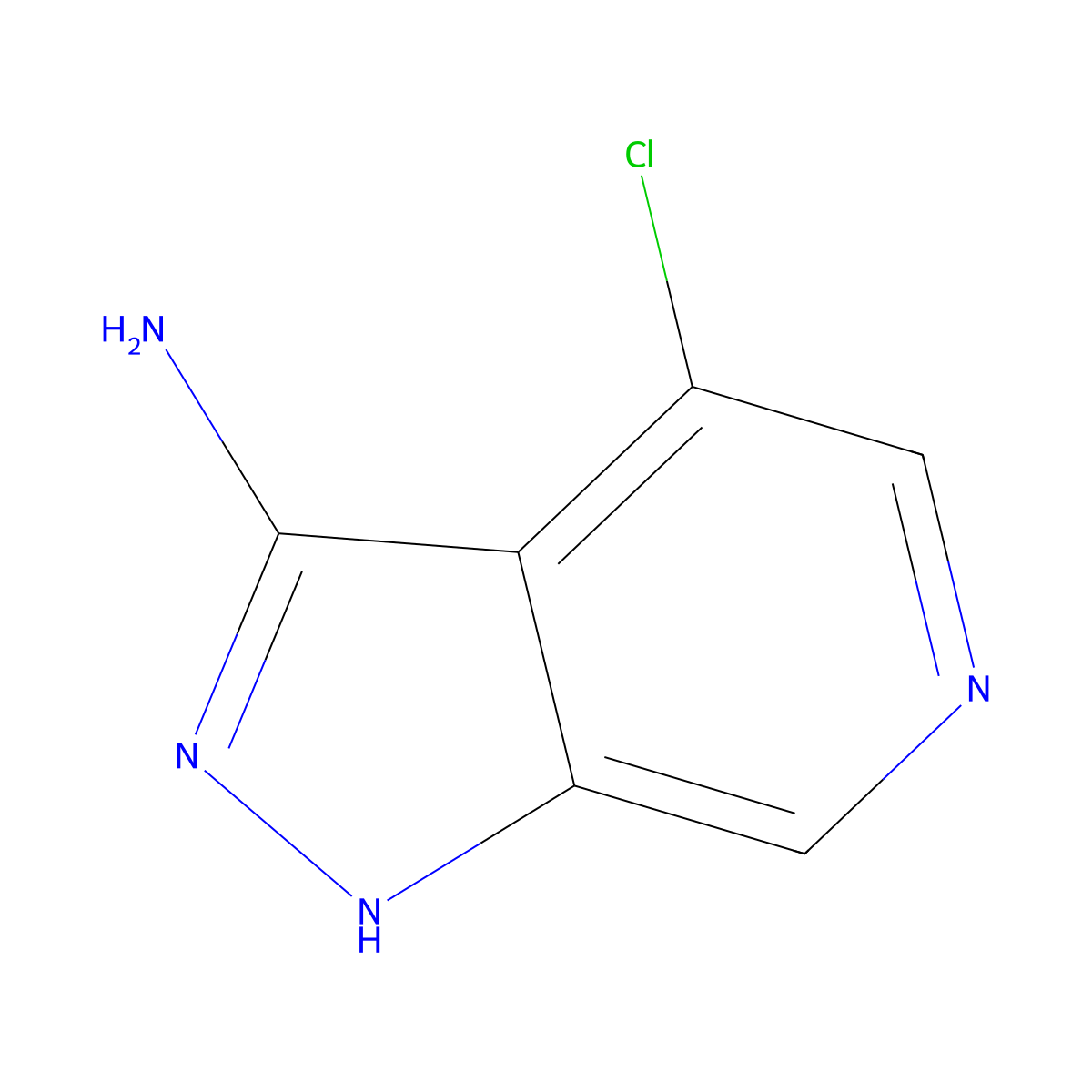 4-chloro-1H-pyrazolo[3,4-c]pyridin-3-amine molecular structure, CAS 1189727-33-0