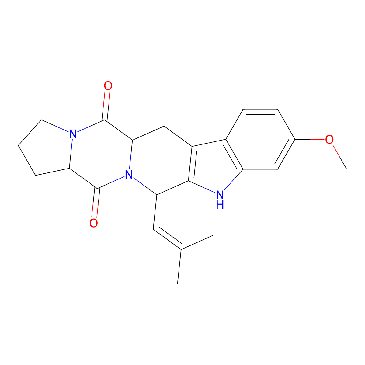 Fumitremorgin C molecular structure, CAS 118974-02-0